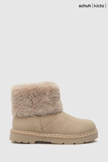 Schuh Charisma Faux Fur Lined Brown Boots (Q96720) | £32