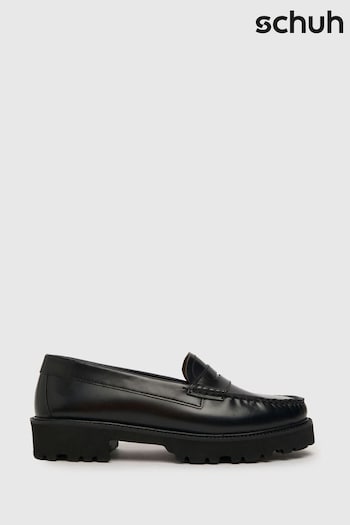Schuh Lionel Chunky Leather Black Loafers (Q96732) | £60