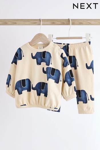 Blue Elephant Sweatshirt and Joggers Baby Set (Q96885) | £11 - £13