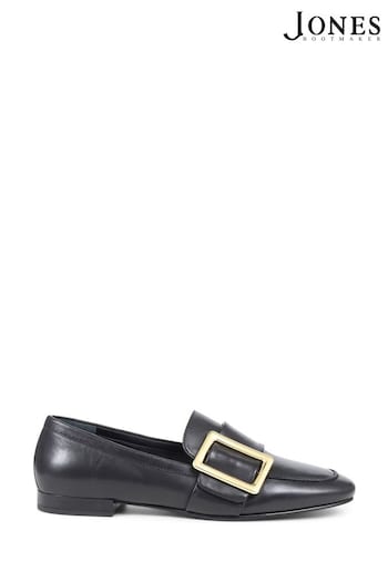 Jones Bootmaker Stefania Leather Slip-On Black Shoes (Q97184) | £89