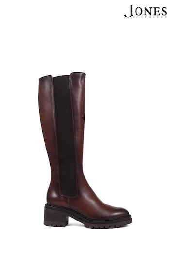 Jones Bootmaker Leather Knee Length Boots scarpa (Q97201) | £180