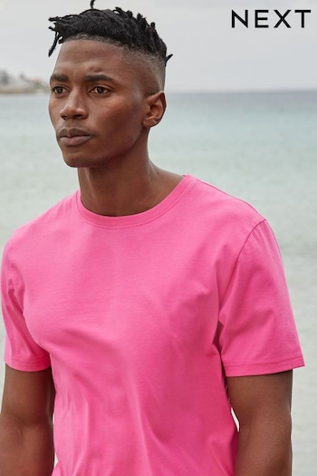 Pink Bright Regular Fit Essential Crew Neck T-Shirt (Q97222) | £8