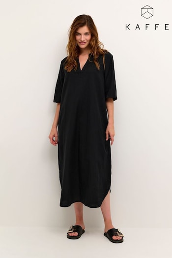 Kaffe Kaisey Half Sleeve Black Midi Dress (Q97307) | £50