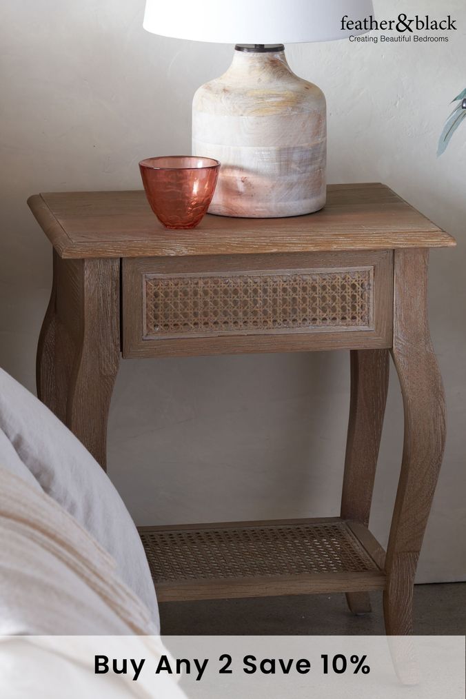 Feather and deals black bedside tables