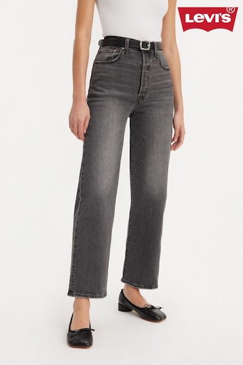 Levi's® Grey Ribcage Straight Ankle Jeans (Q97344) | £100