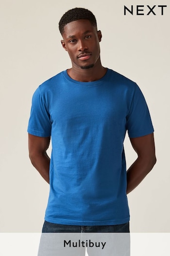 Blue Bright Slim Fit Essential Crew Neck T-Shirt (Q97384) | £8