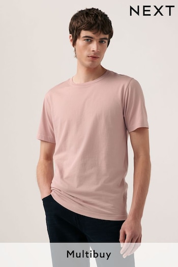 Pink Slim Fit Essential Crew Neck T-Shirt (Q97391) | £8