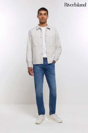 River Island Blue Slim Jeans (Q97465) | £39