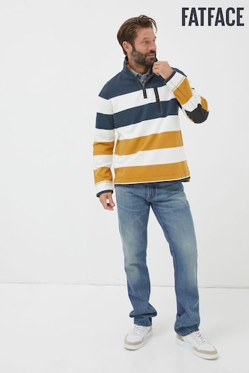 FatFace Yellow Airlie Rugby Stripe Sweatshirt (Q97471) | £60