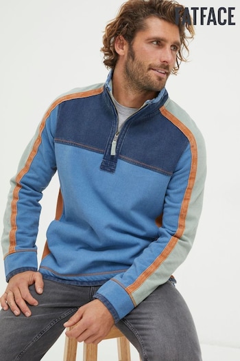 FatFace Blue Airlie Panel Contrast Sweatshirt (Q97480) | £60