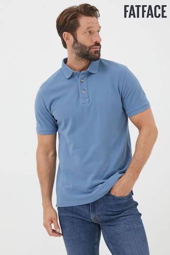 FatFace Blue Organic Pique Polo Shirt (Q97491) | £29.50