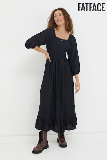 FatFace Black Adele Midi Dress (Q97493) | £69