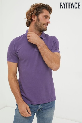 FatFace Purple Organic Pique Polo Shirt (Q97498) | £29.50