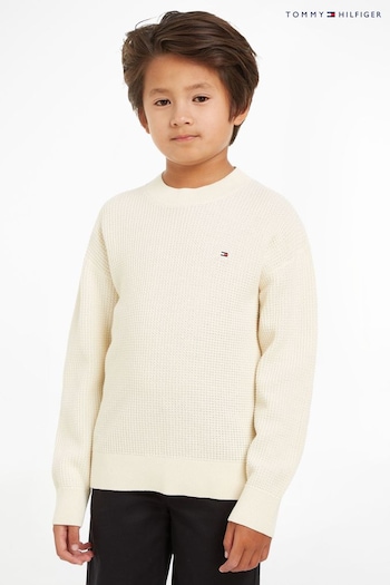 Tommy Hilfiger Cream Essential Sweater (Q97542) | £50 - £60