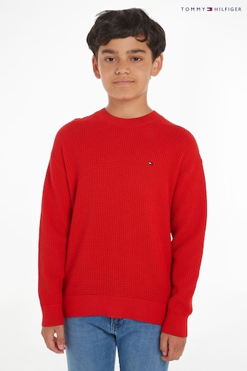 Tommy Hilfiger Red Essential Sweater (Q97561) | £50 - £60