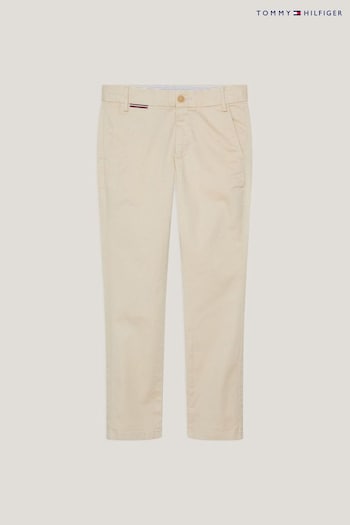 Tommy Hilfiger 1985 Cream Chino asymmetric Trousers (Q97605) | £50 - £60