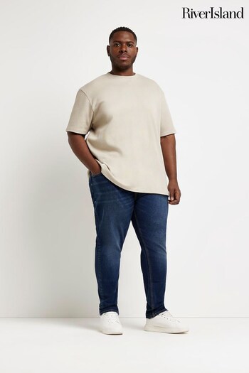 River Island Blue Slim Fit Big and Tall Jeans Medicom (Q97616) | £43