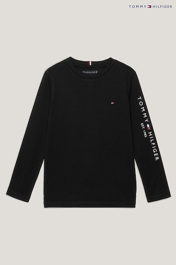 Tommy Hilfiger Black Essential Logo T-Shirt (Q97626) | £22 - £26