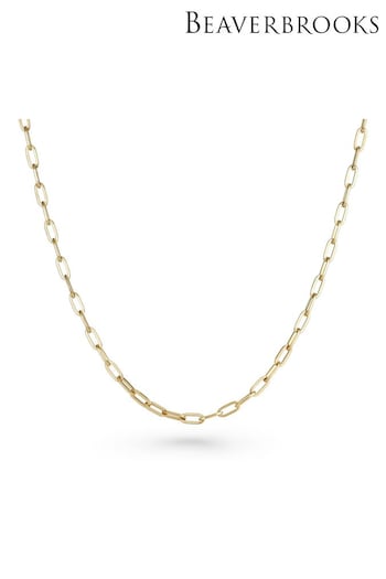 Beaverbrooks 9ct Yellow Gold Paperchain Necklace (Q97656) | £575