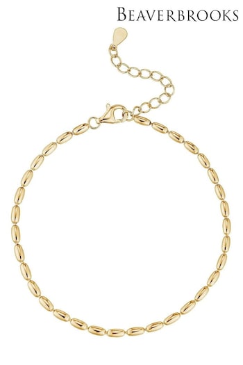 Beaverbrooks Gold Plated Beaded Bracelet (Q97665) | £45