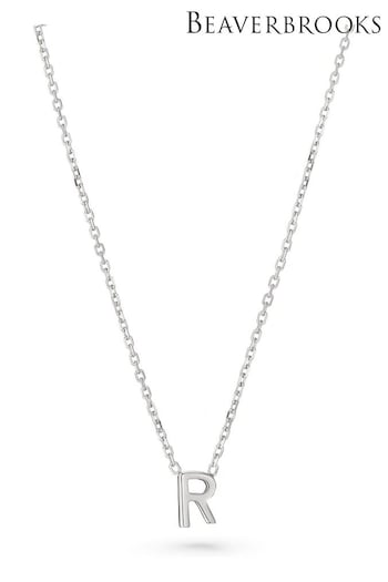 Beaverbrooks Silver Tone Sterling Initial R Necklace (Q97672) | £30
