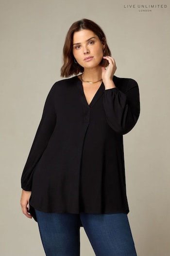 Live Unlimited Curve - Black Jersey Relaxed Tunic (Q97682) | £59