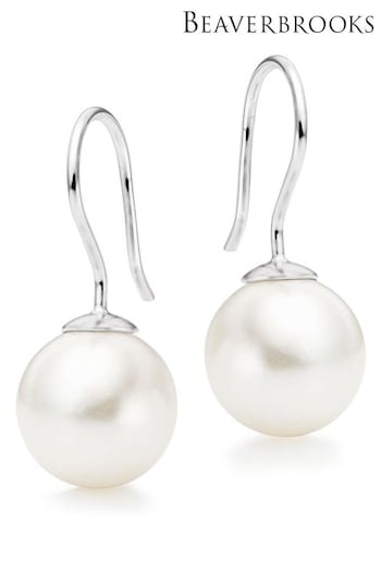 Beaverbrooks Sterling Silver Pearl Drop Earrings (Q97691) | £25