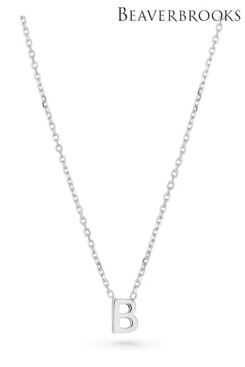 Beaverbrooks Sterling Silver Initial Necklace (Q97698) | £30