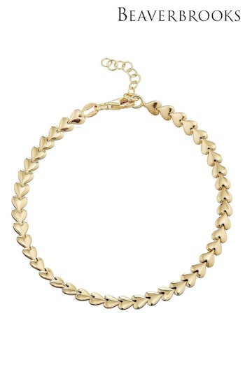 Beaverbrooks Gold Plated Heart Bracelet (Q97702) | £65