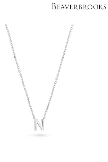 Beaverbrooks Sterling Silver Initial Necklace (Q97703) | £30