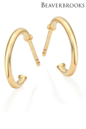 Beaverbrooks 9ct Yellow Gold Hoop Earrings (Q97713) | £85