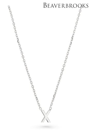 Beaverbrooks Sterling Silver Initial Necklace (Q97726) | £30