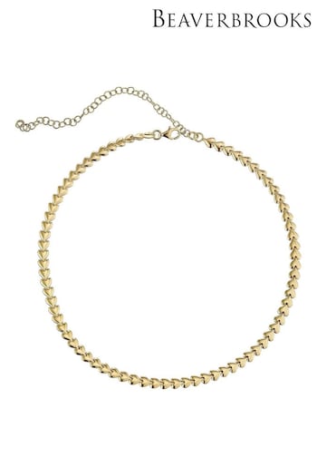 Beaverbrooks Yellow Gold Plated Heart Necklace (Q97731) | £115
