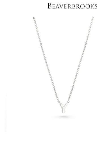 Beaverbrooks Sterling Silver Initial Necklace (Q97748) | £30