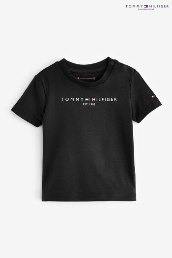 Tommy T-shirt Hilfiger Baby Essential Black T-Shirt (Q97758) | £20