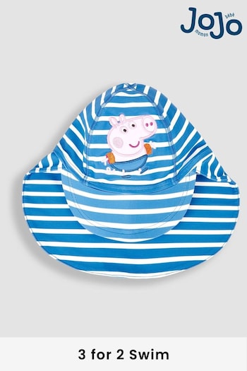 JoJo Maman Bébé Blue Peppa Pig UPF 50 Sun Protection Hat (Q97764) | £15