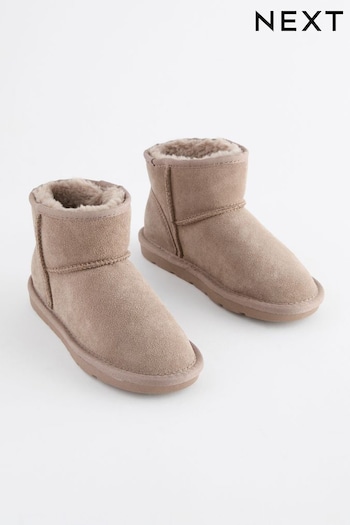 Neutral Grey Suede Pull On Boots (Q97857) | £26 - £33