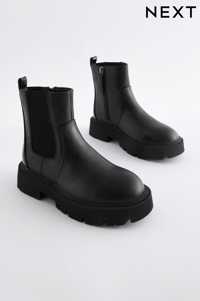 Girls Black Boots Black Chelsea Ankle Boots Next UK