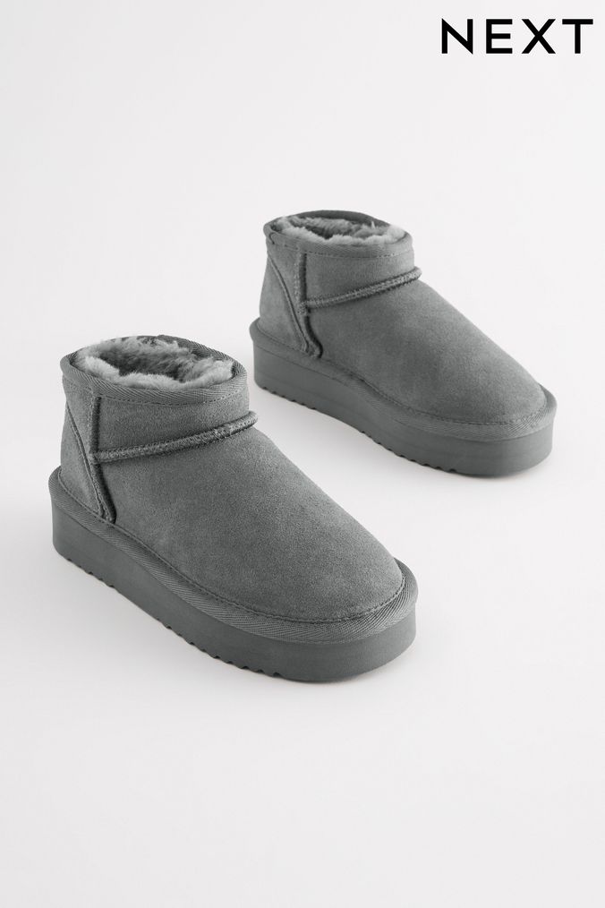 Next grey suede boots sales