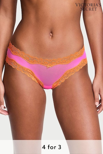 Victoria's Secret Hollywood Pink Mesh Cheeky Knickers (Q97973) | £10