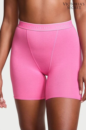 Victoria's Secret Hollywood Pink Logo Cotton High Waist Boxer Brief Knickers (Q98000) | £9