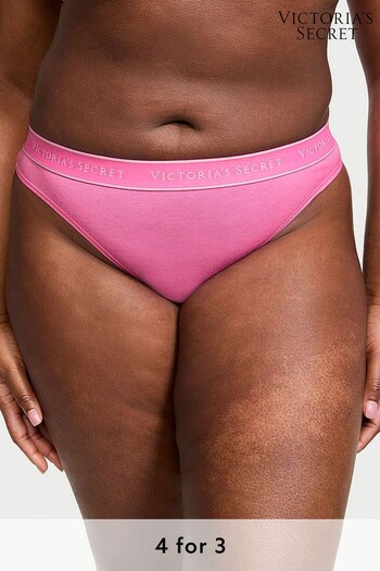 Victoria's Secret Hollywood Pink Thong Logo Knickers (Q98049) | £9