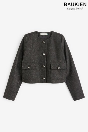 Baukjen Black Asher Recycled Wool Blend Jacket (Q98119) | £249