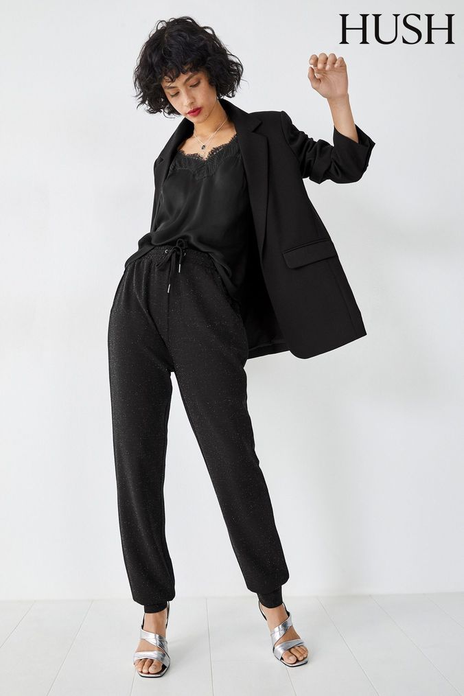 Buy Women s Hush Metallic Joggers Online Next UK