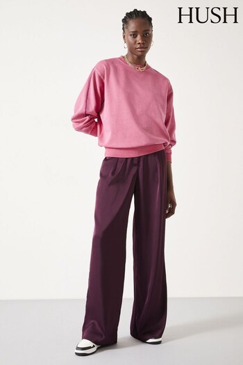 Hush Purple Melanie Satin Trousers FCB (Q98274) | £85