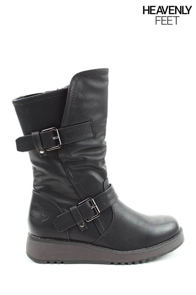 Next black clearance wedge boots