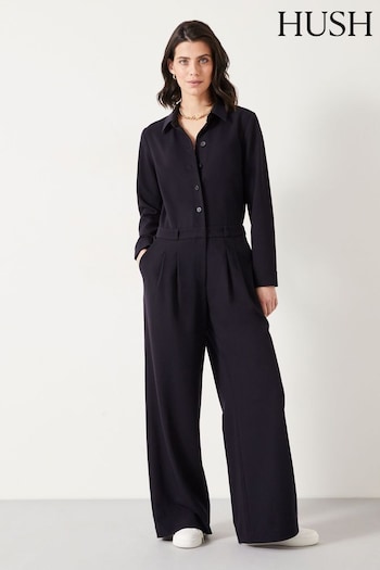 Hush Blue Elora Relaxed Tailored Jumpsuit (Q98300) | £139