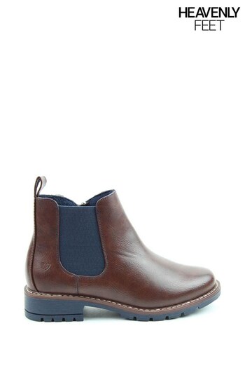 Heavenly Feet Chocolate Dawlish Brown Ankle Boots (Q98315) | £50