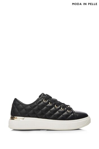 Moda in Pelle Anamaria Black Chunky Slab Lace-Up Trainers (Q98371) | £109