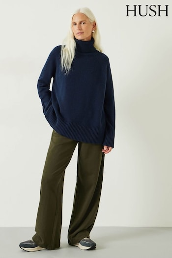 Hush Green Theo Tailored Jersey Ganni Trousers (Q98475) | £69